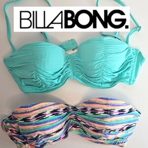 Billabong Bikini Tops Medium Interchangeable Straps Underwire Swimwear